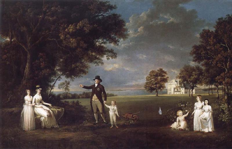 Alexander Nasmyth The Family of Neil 3rd Earl of Rosebery in the grounds of Dalmeny House oil painting picture